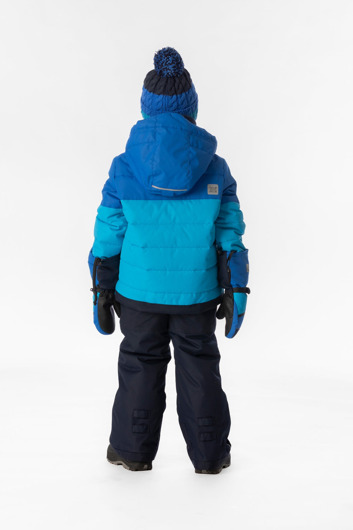 Two Piece Play Snowsuit Light And Dark Blue With Navy Pants