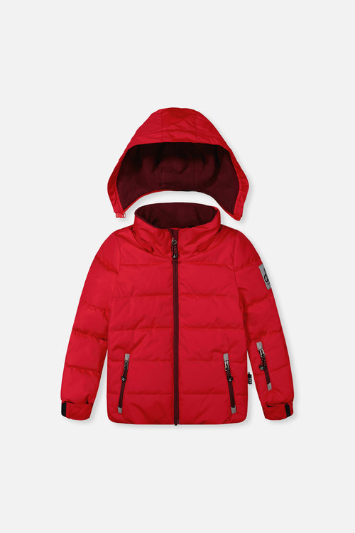 Habit de neige deux pièces PLAY rouge avec pantalon noir