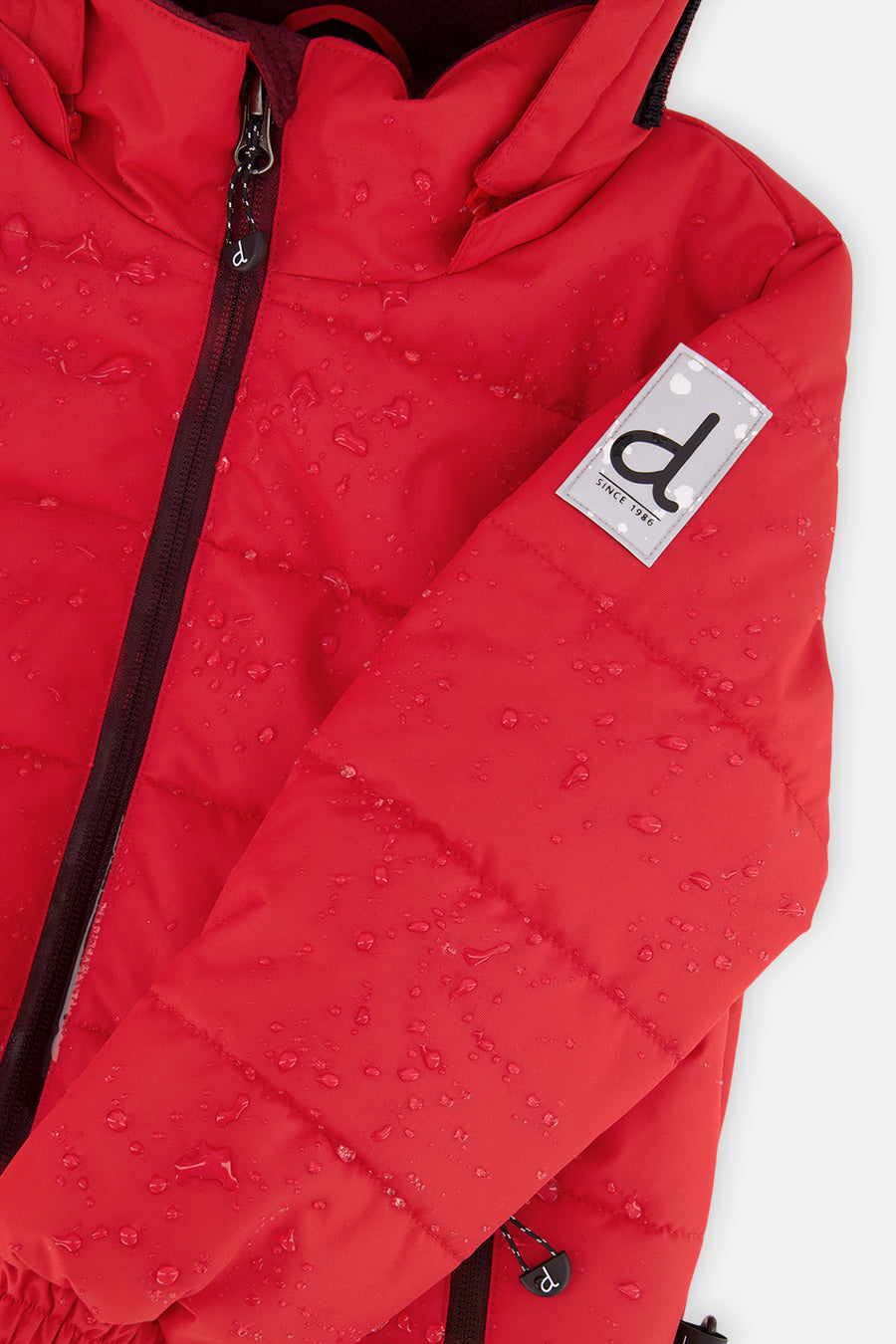 Habit de neige deux pièces PLAY rouge avec pantalon noir
