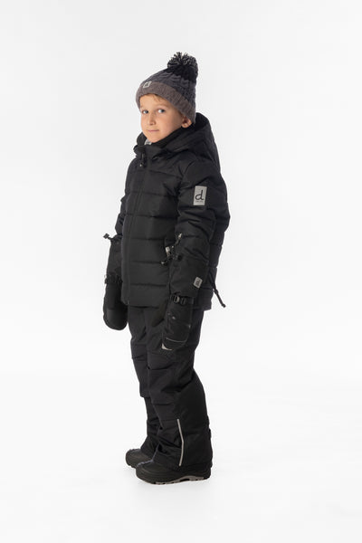 Two Piece Play Snowsuit Black With Black Pants
