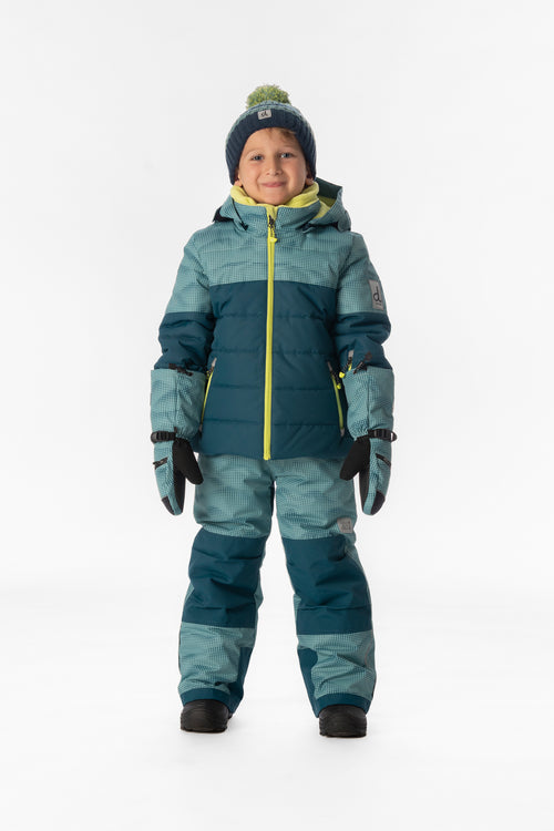 Habit de neige deux pièces PLAY bleu gris et bleu marine avec pantalon bleu gris