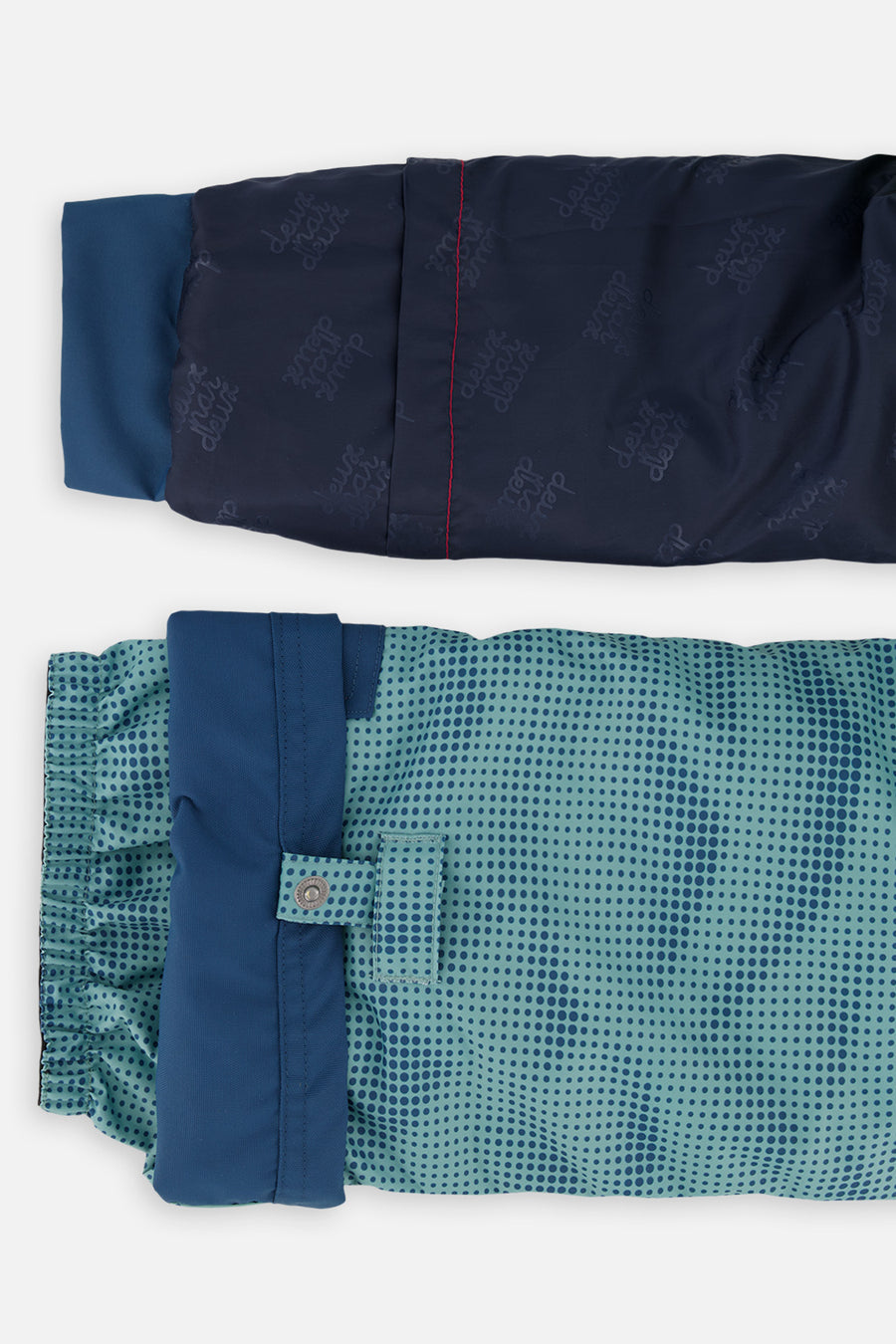 Zweiteiliger PLAY-Schneeanzug in Graublau und Marineblau mit graublauer Hose