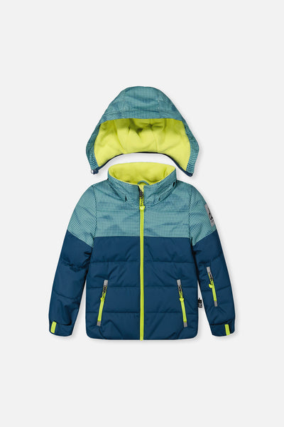 Zweiteiliger PLAY-Schneeanzug in Graublau und Marineblau mit graublauer Hose