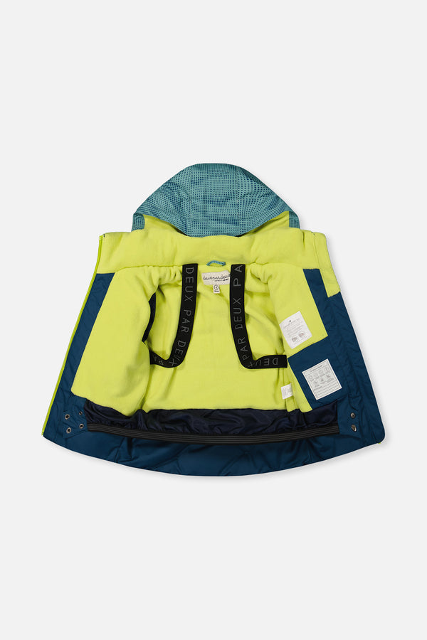 Zweiteiliger PLAY-Schneeanzug in Graublau und Marineblau mit graublauer Hose