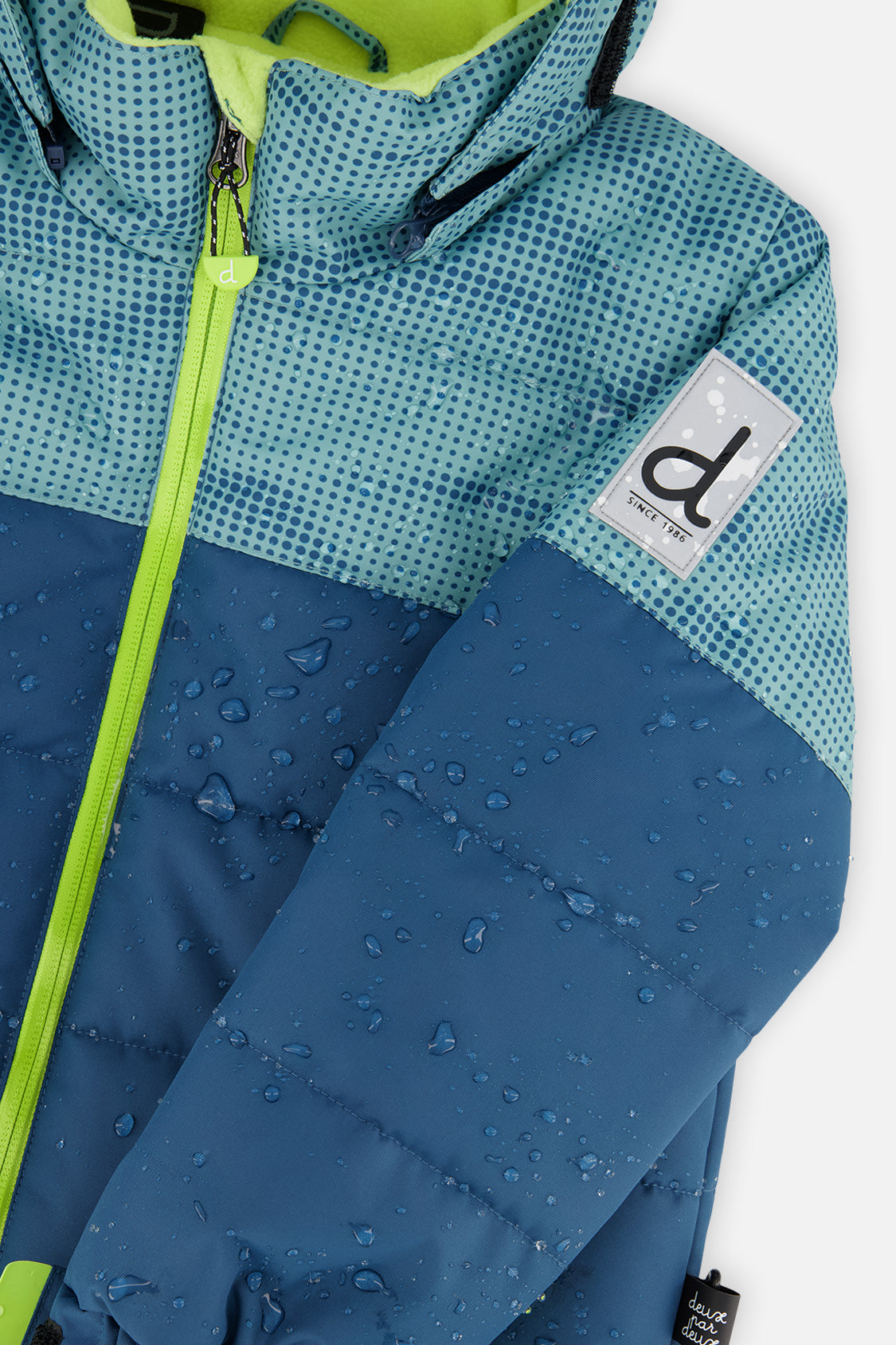 Zweiteiliger PLAY-Schneeanzug in Graublau und Marineblau mit graublauer Hose