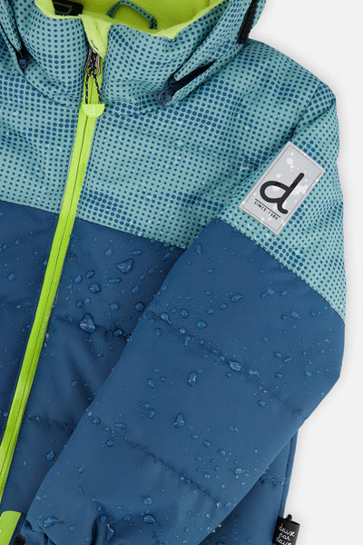 Zweiteiliger PLAY-Schneeanzug in Graublau und Marineblau mit graublauer Hose