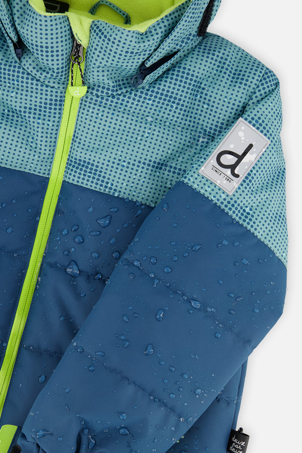 Zweiteiliger PLAY-Schneeanzug in Graublau und Marineblau mit graublauer Hose