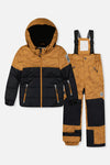 Habit de neige deux pièces PLAY brun et noir avec pantalon brun
