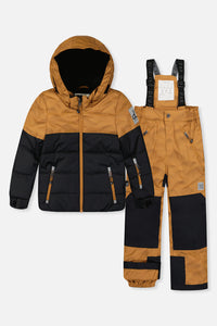 Habit de neige deux pièces PLAY brun et noir avec pantalon brun