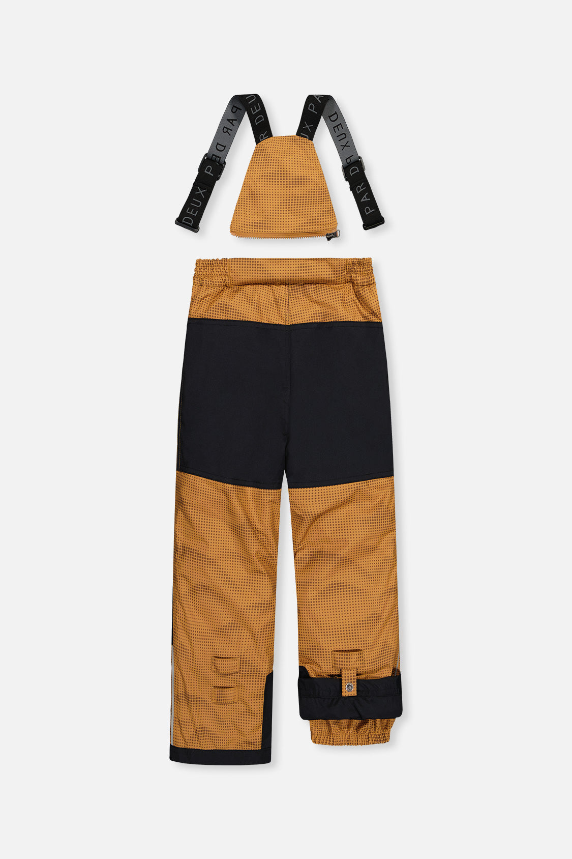 Zweiteiliger PLAY-Schneeanzug zum Spielen in Braun und Schwarz mit brauner Hose