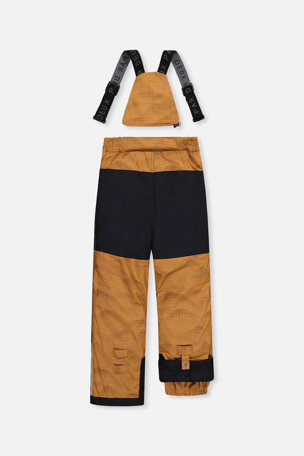 Zweiteiliger PLAY-Schneeanzug zum Spielen in Braun und Schwarz mit brauner Hose