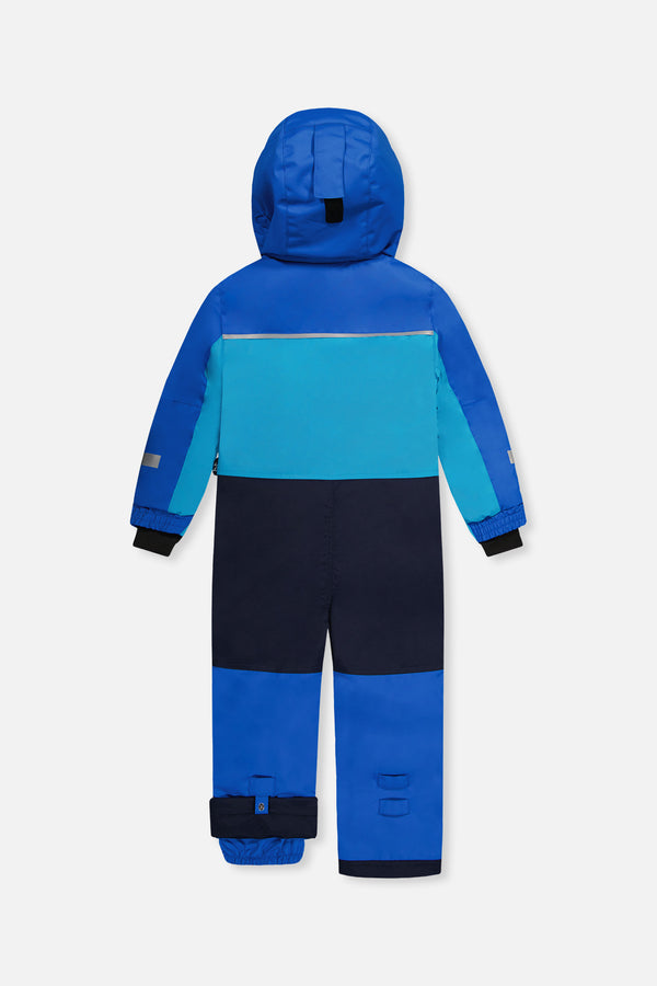 Kids One Piece Play Snowsuit Light And Dark Blue