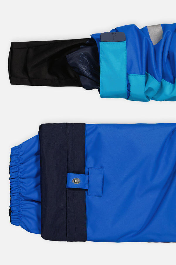 Kids One Piece Play Snowsuit Light And Dark Blue