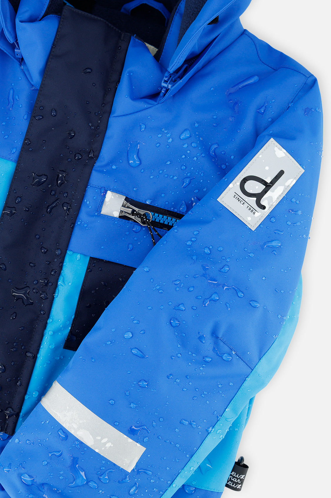 Kids One Piece Play Snowsuit Light And Dark Blue