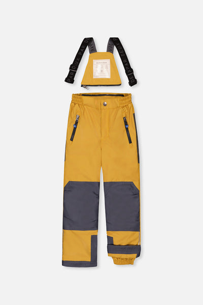Two Piece Play Snowsuit Grey And Blue Dinosaur Print With Yellow Pants - J10PB41_02130