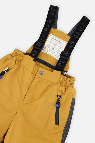 Two Piece Play Snowsuit Grey And Blue Dinosaur Print With Yellow Pants - J10PB41_02130