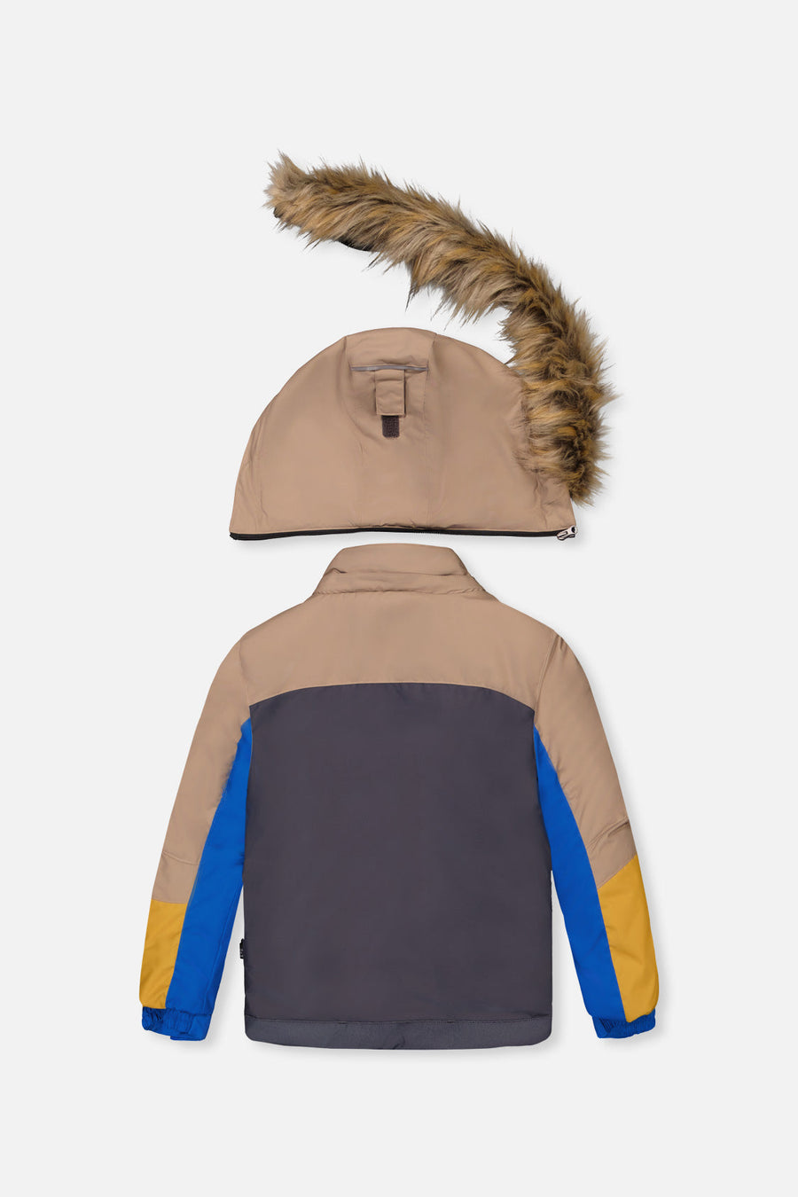 Two Piece Play Snowsuit Colorblock With Grey And Blue Dinosaur Print Pants - J10PB41_04930