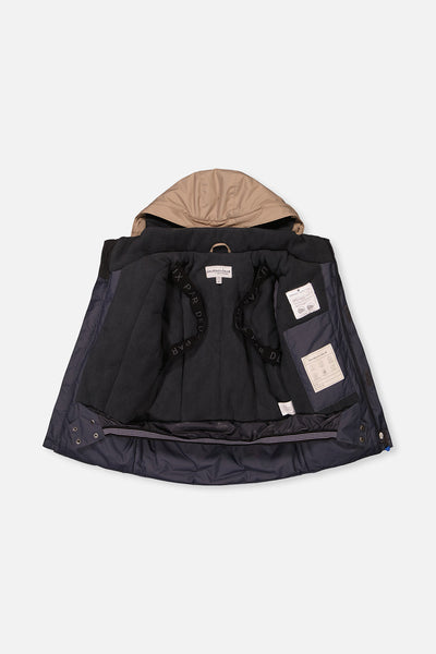 Two Piece Play Snowsuit Colorblock With Grey And Blue Dinosaur Print Pants - J10PB41_04930