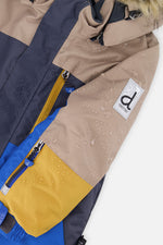 Two Piece Play Snowsuit Colorblock With Grey And Blue Dinosaur Print Pants - J10PB41_04930
