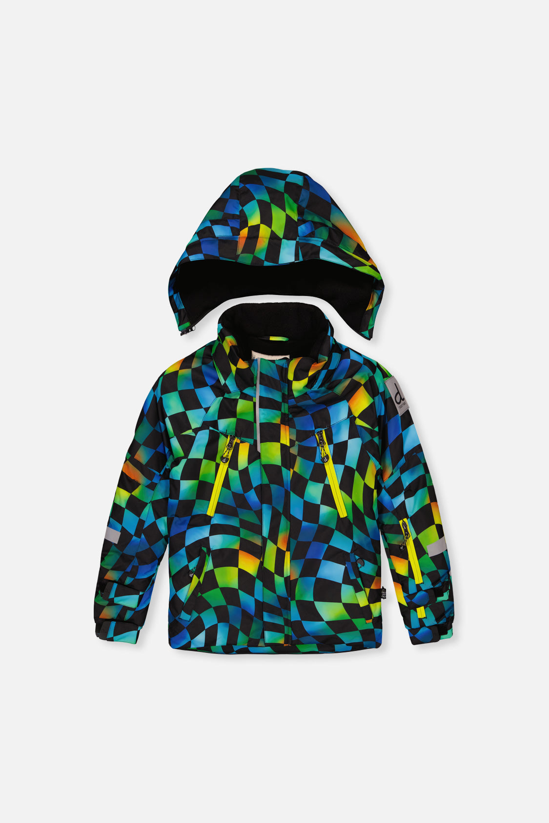 Two Piece Play Snowsuit Green Yellow And Blue Checkerboard With Yellow Pants - J10PB42_03320