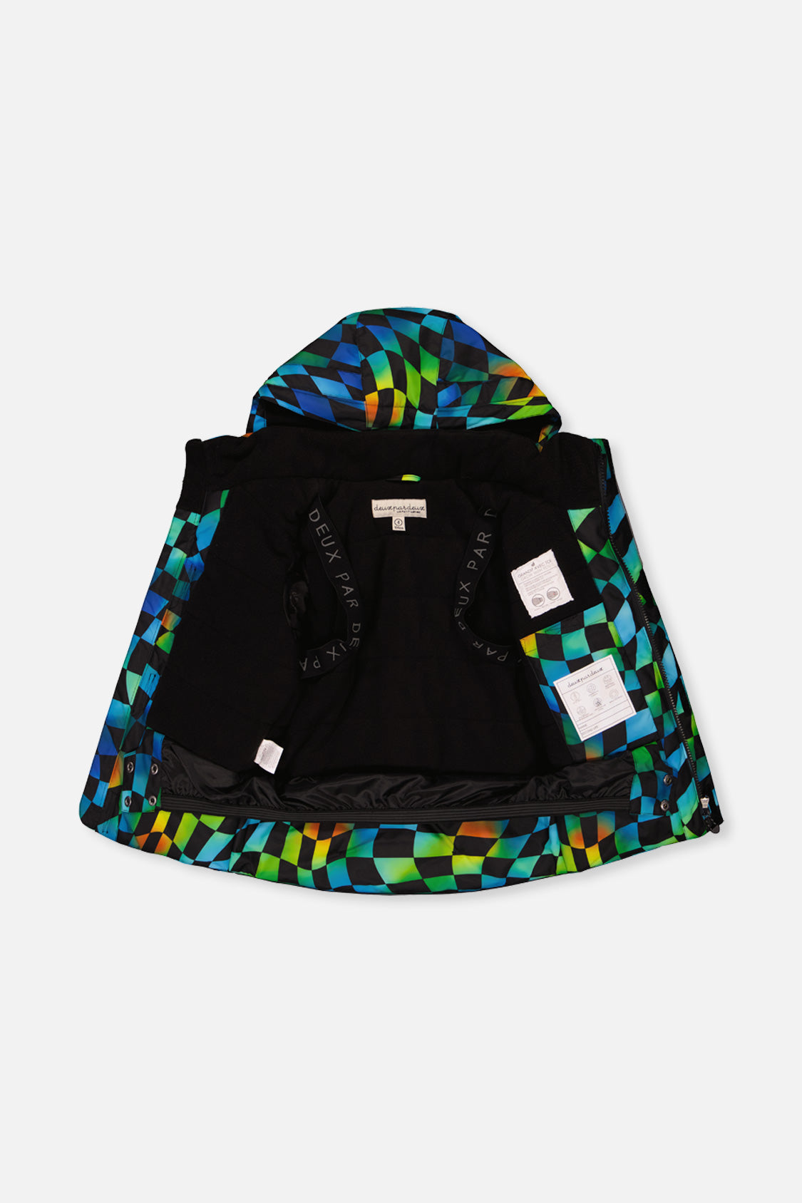 Two Piece Play Snowsuit Green Yellow And Blue Checkerboard With Yellow Pants - J10PB42_03320