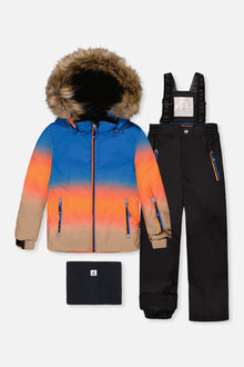 Two Piece Play Snowsuit Blue And Orange Gradient - J10PB43_1J058