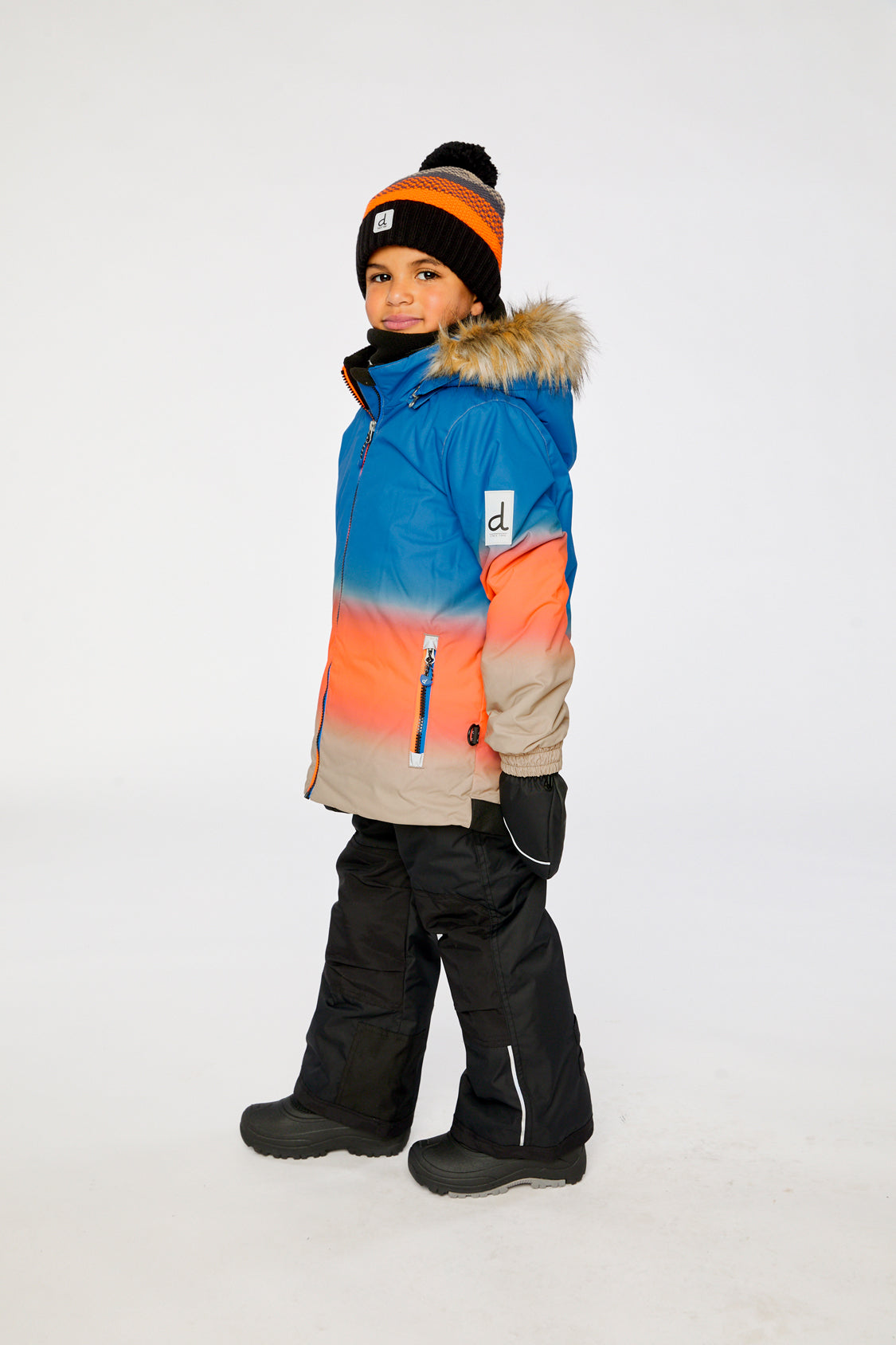 Two Piece Play Snowsuit Blue And Orange Gradient - J10PB43_1J058