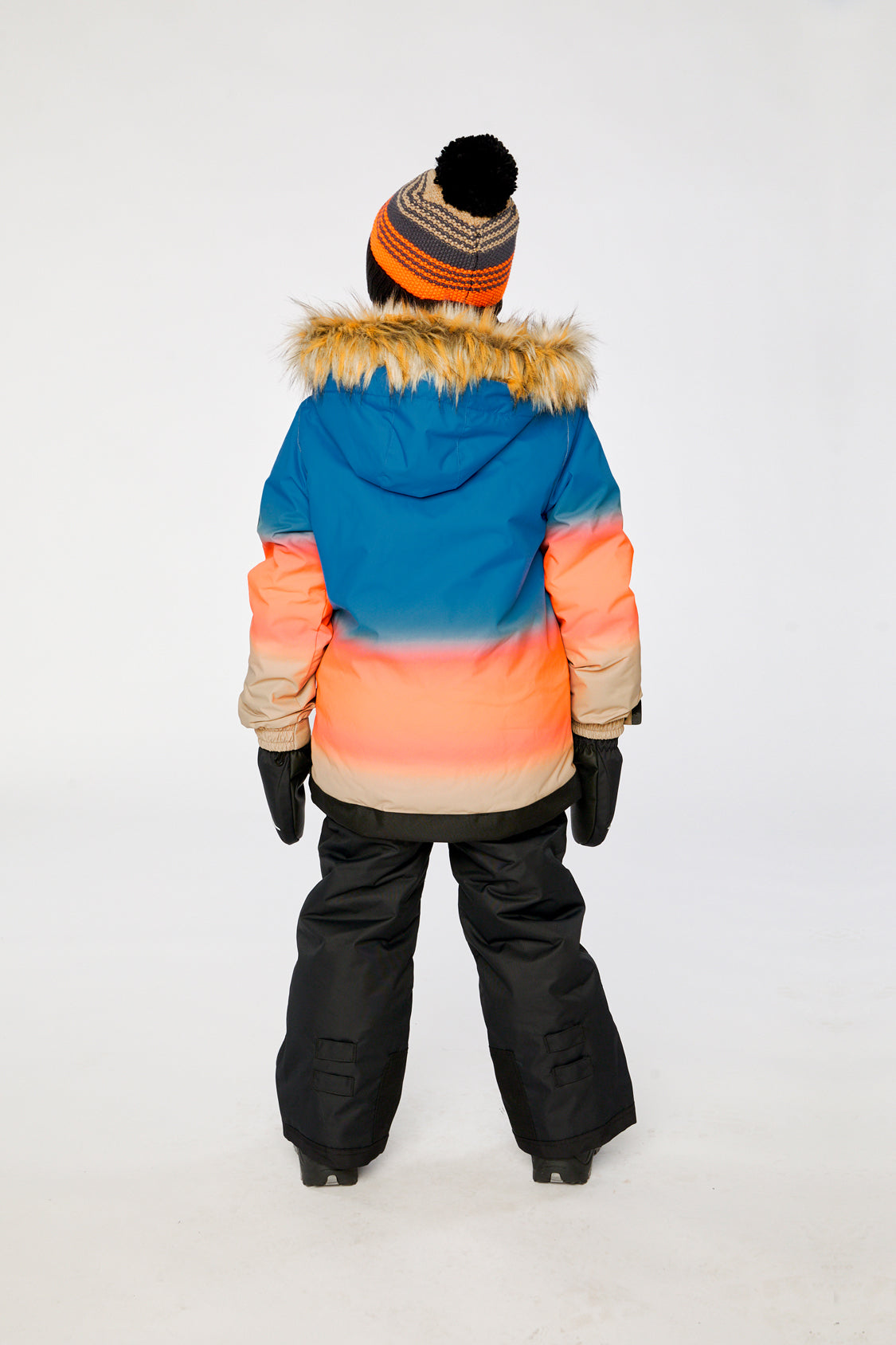 Two Piece Play Snowsuit Blue And Orange Gradient - J10PB43_1J058