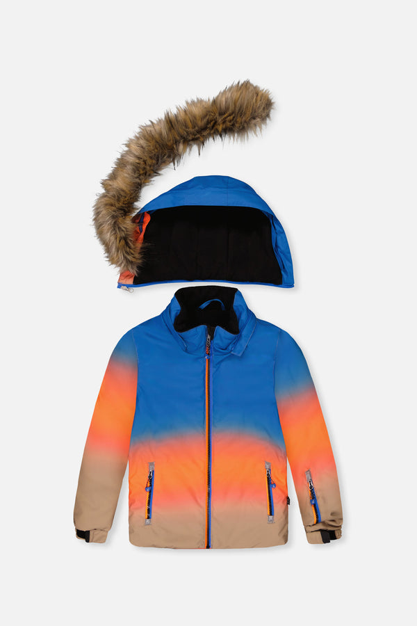 Two Piece Play Snowsuit Blue And Orange Gradient - J10PB43_1J058