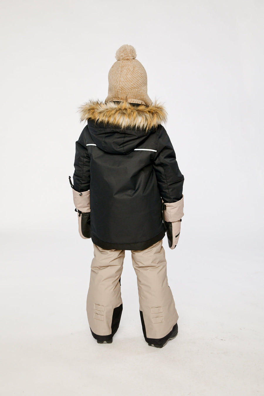 Two Piece Play Snowsuit Black And Beige - J10PB44_09990