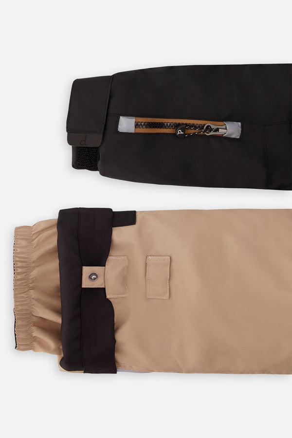 Two Piece Play Snowsuit Black And Beige - J10PB44_09990