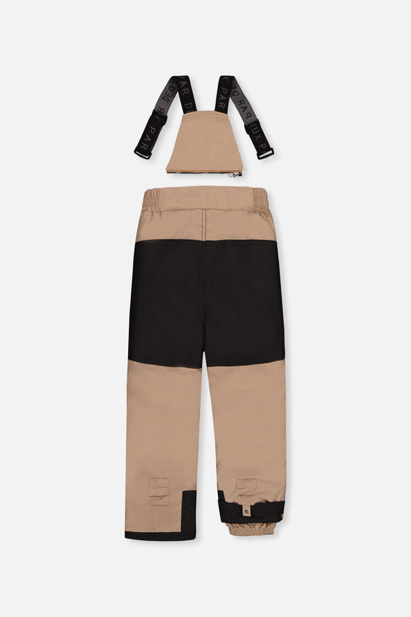 Two Piece Play Snowsuit Black And Beige - J10PB44_09990