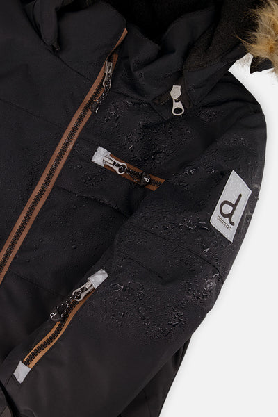 Two Piece Play Snowsuit Black And Beige - J10PB44_09990