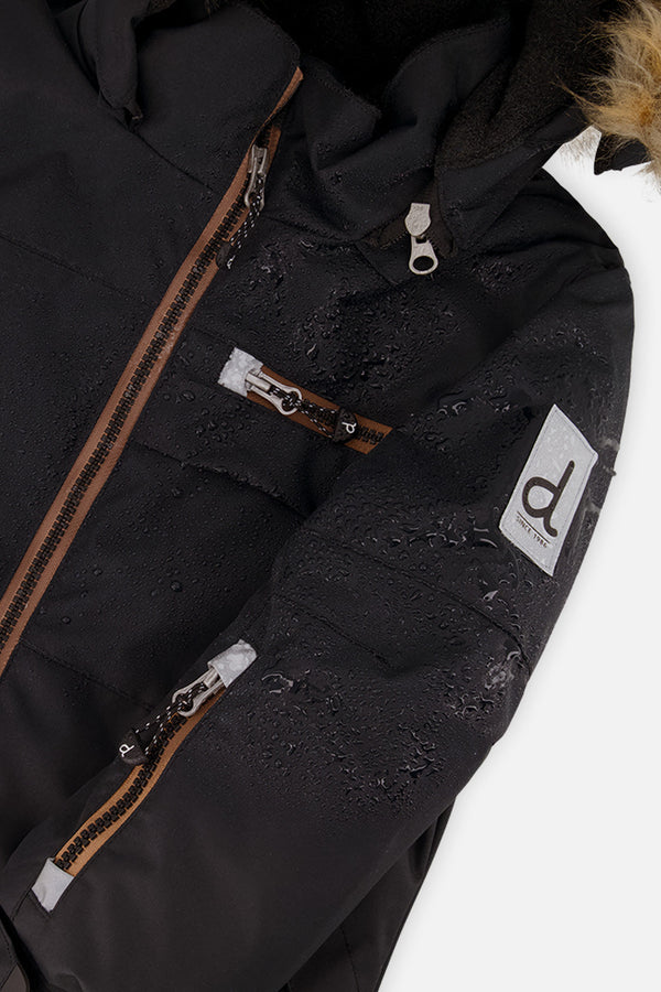 Two Piece Play Snowsuit Black And Beige - J10PB44_09990