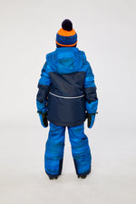 Two Piece Play Snowsuit Navy Blue And Orange With Blue Pants - J10PB45_04790
