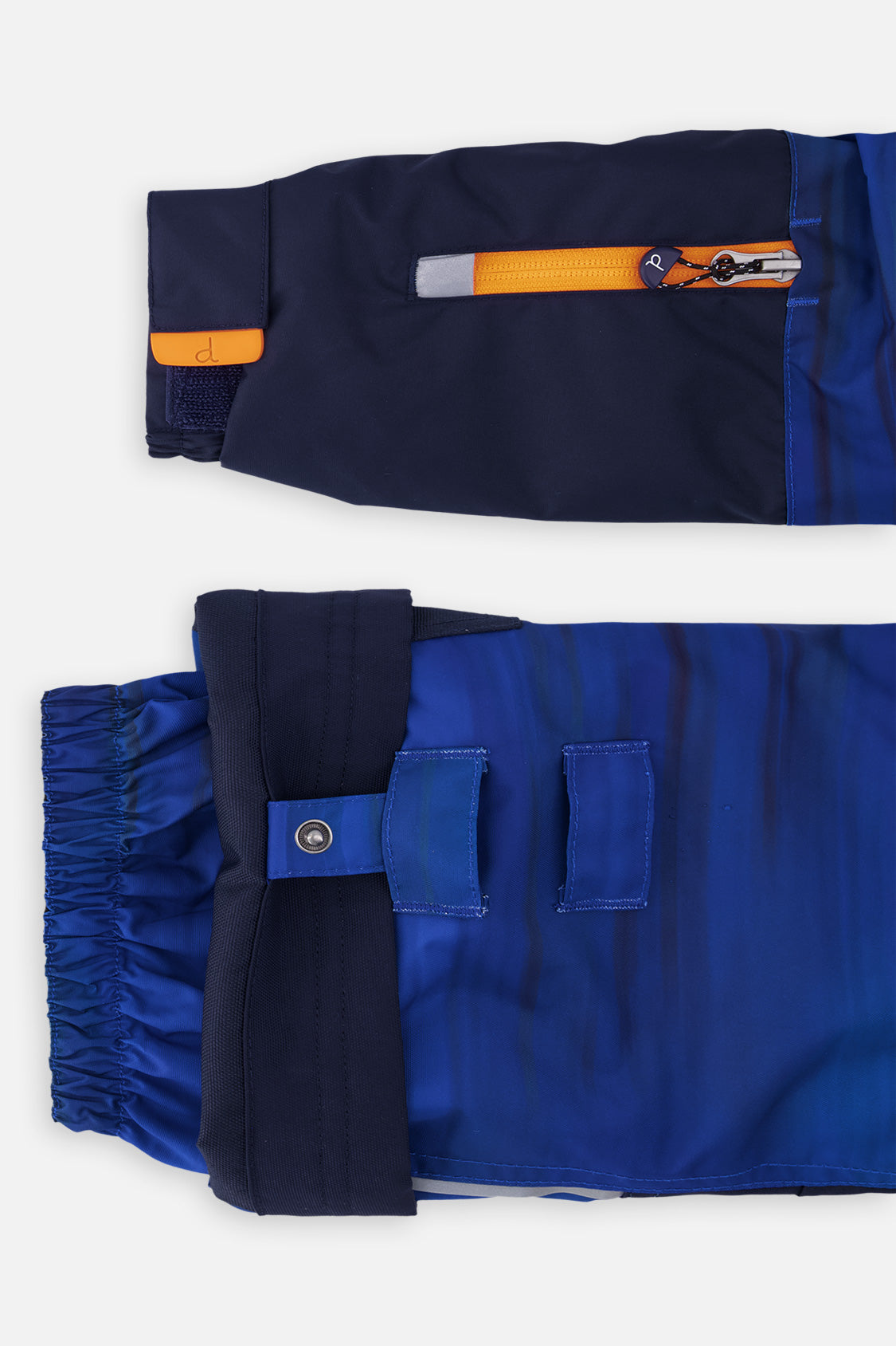 Two Piece Play Snowsuit Navy Blue And Orange With Blue Pants - J10PB45_04790