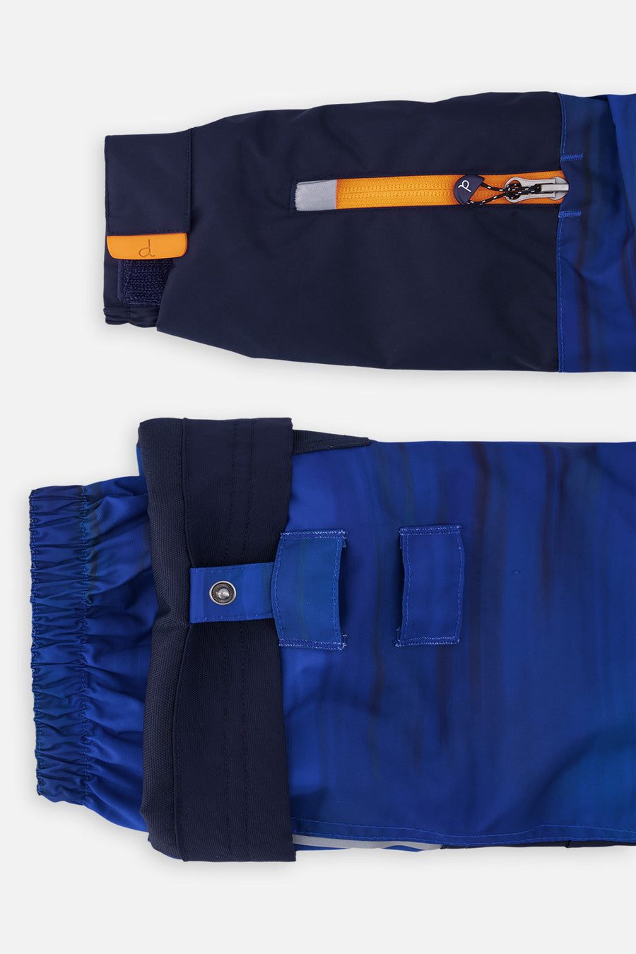 Two Piece Play Snowsuit Navy Blue And Orange With Blue Pants - J10PB45_04790