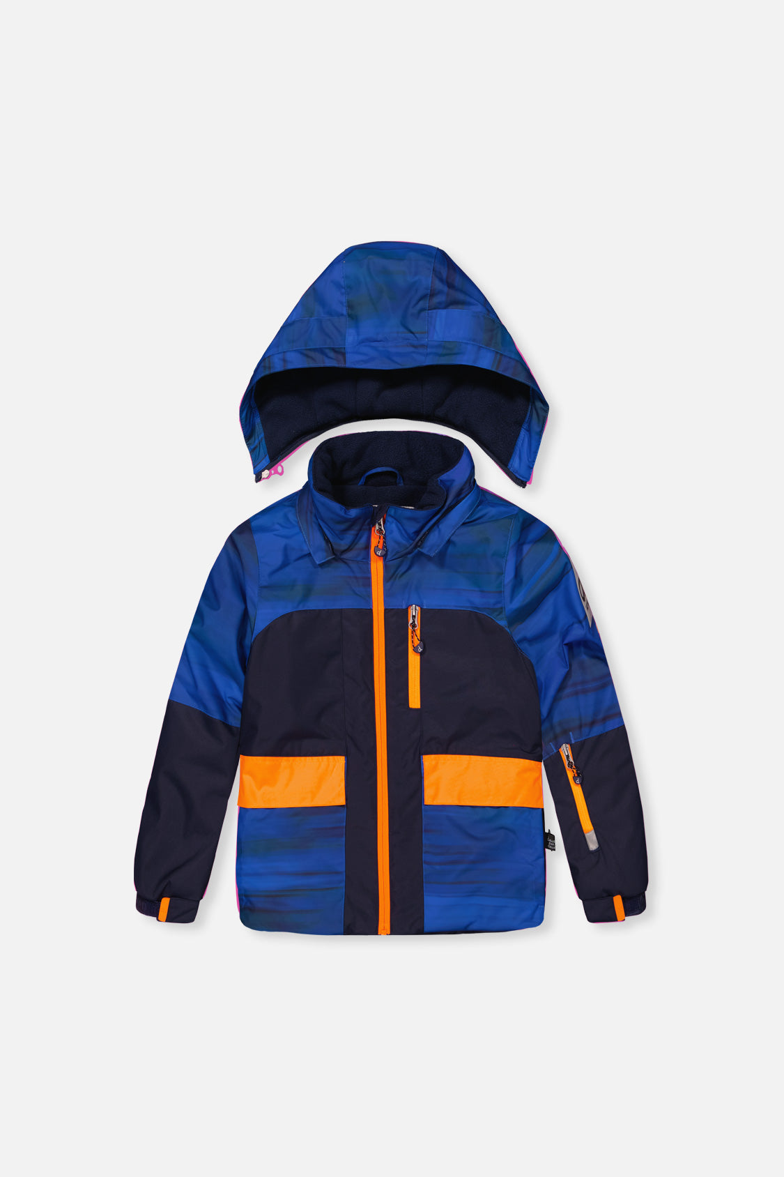 Two Piece Play Snowsuit Navy Blue And Orange With Blue Pants - J10PB45_04790