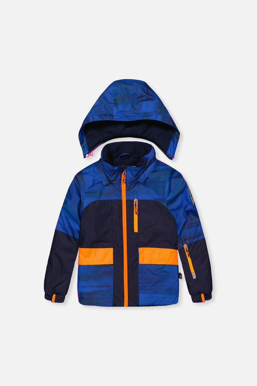 Two Piece Play Snowsuit Navy Blue And Orange With Blue Pants - J10PB45_04790