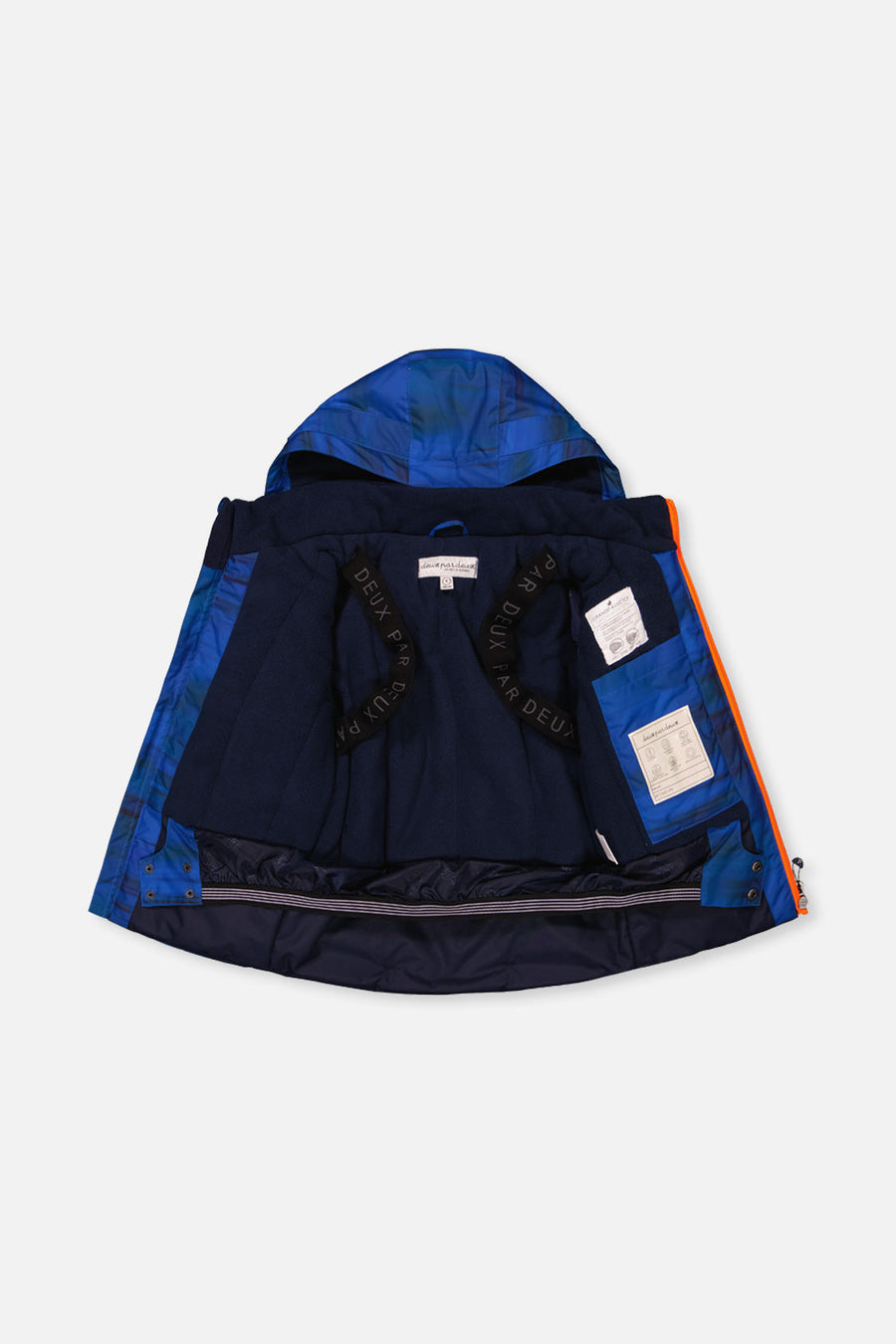 Two Piece Play Snowsuit Navy Blue And Orange With Blue Pants - J10PB45_04790