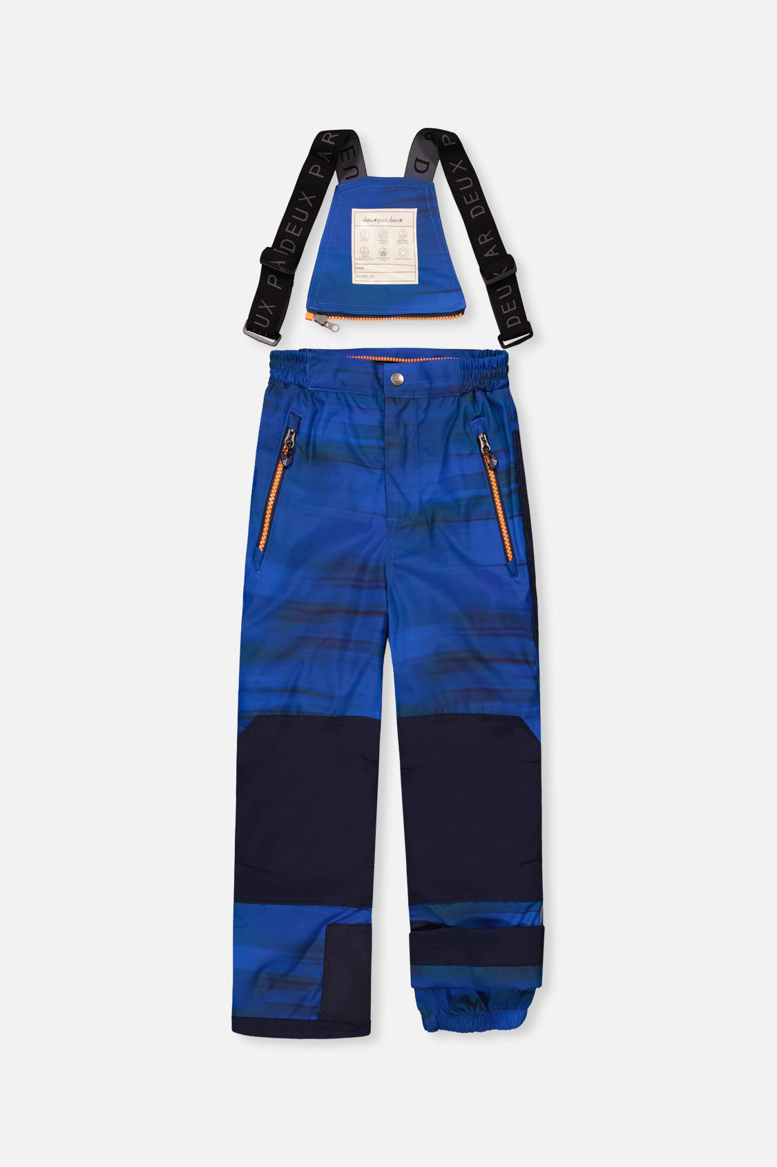 Two Piece Play Snowsuit Navy Blue And Orange With Blue Pants - J10PB45_04790