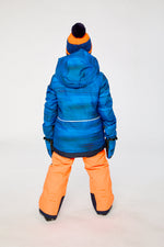 Two Piece Play Snowsuit Navy Blue And Orange With Orange Pants - J10PB45_1J056