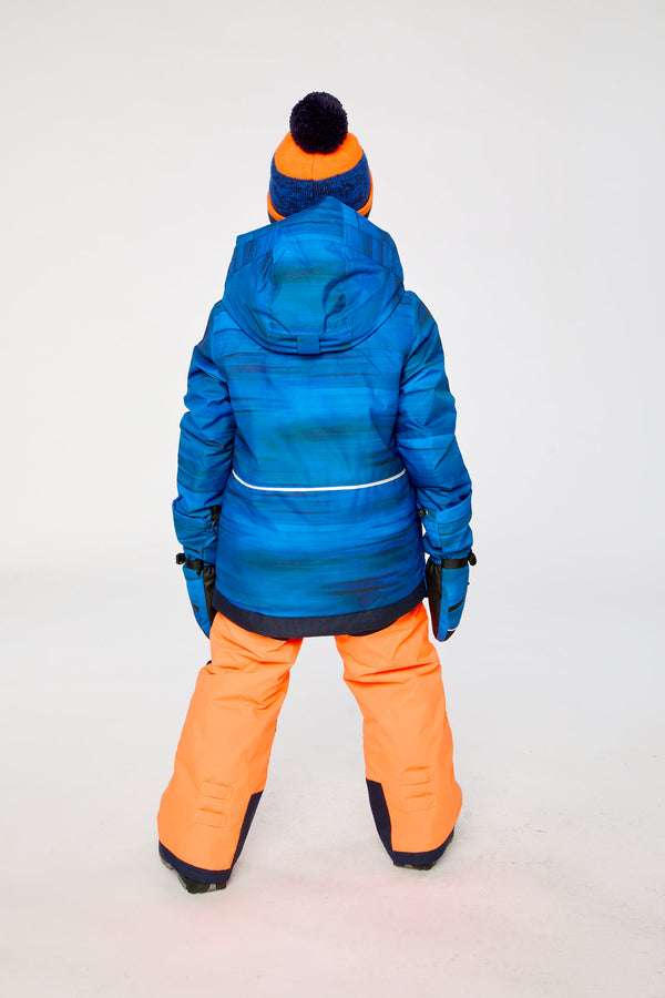 Two Piece Play Snowsuit Navy Blue And Orange With Orange Pants - J10PB45_1J056