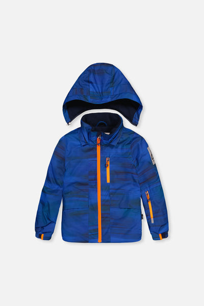 Two Piece Play Snowsuit Navy Blue And Orange With Orange Pants - J10PB45_1J056