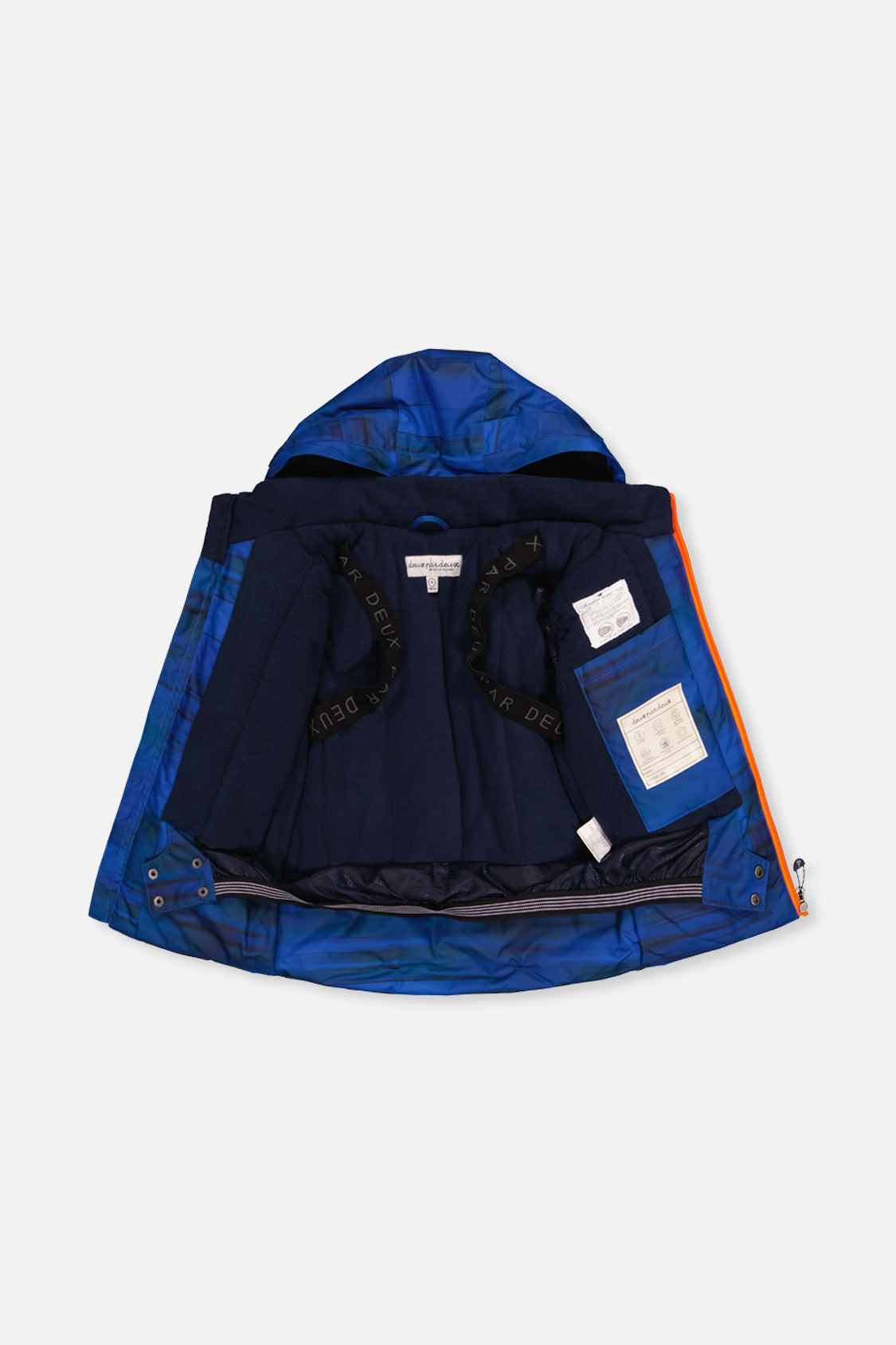 Two Piece Play Snowsuit Navy Blue And Orange With Orange Pants - J10PB45_1J056