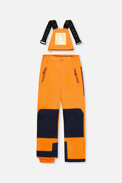 Two Piece Play Snowsuit Navy Blue And Orange With Orange Pants - J10PB45_1J056
