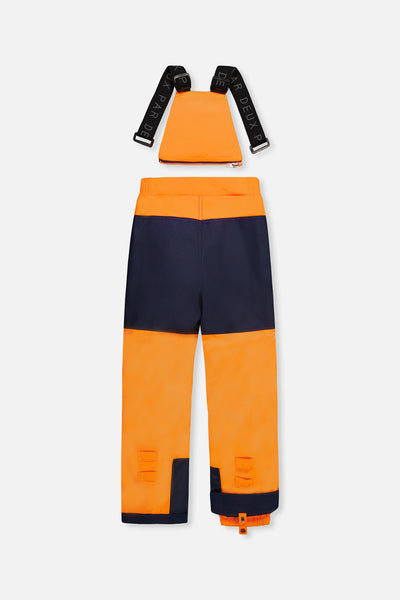 Two Piece Play Snowsuit Navy Blue And Orange With Orange Pants - J10PB45_1J056