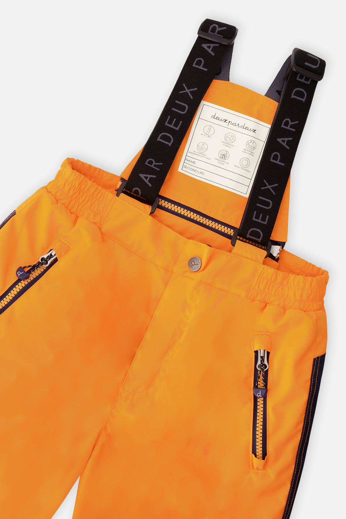 Two Piece Play Snowsuit Navy Blue And Orange With Orange Pants - J10PB45_1J056