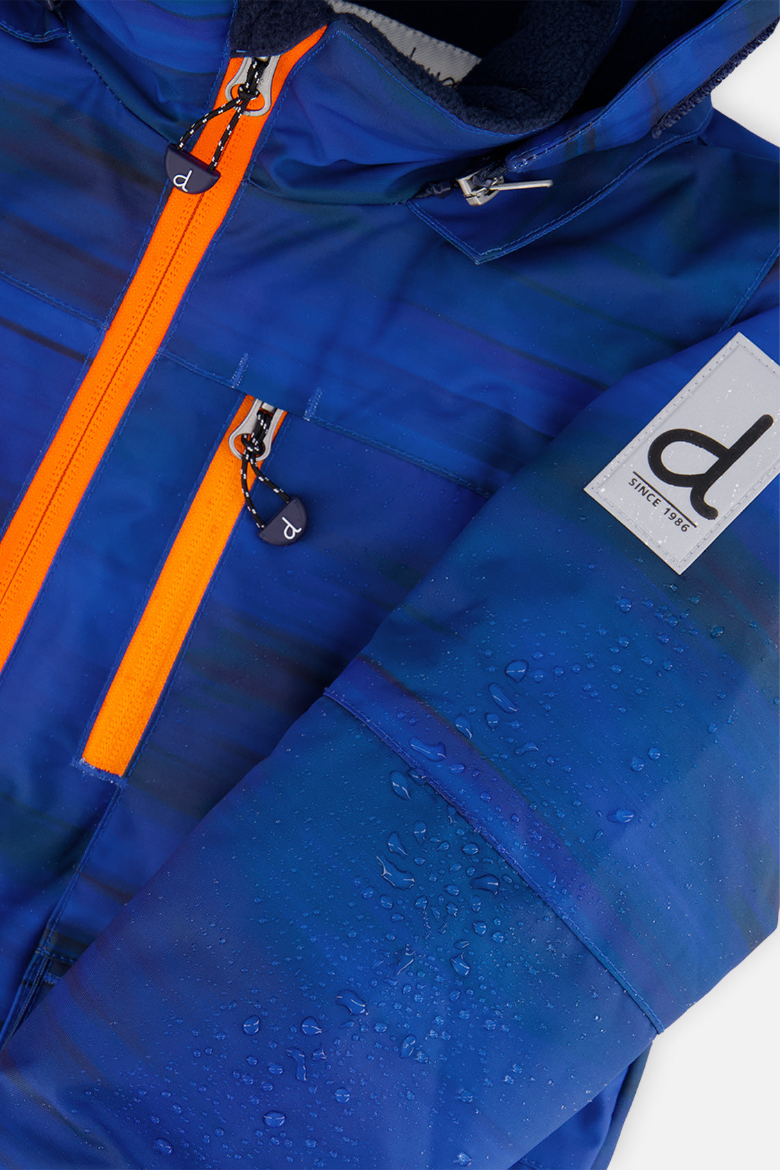 Two Piece Play Snowsuit Navy Blue And Orange With Orange Pants - J10PB45_1J056