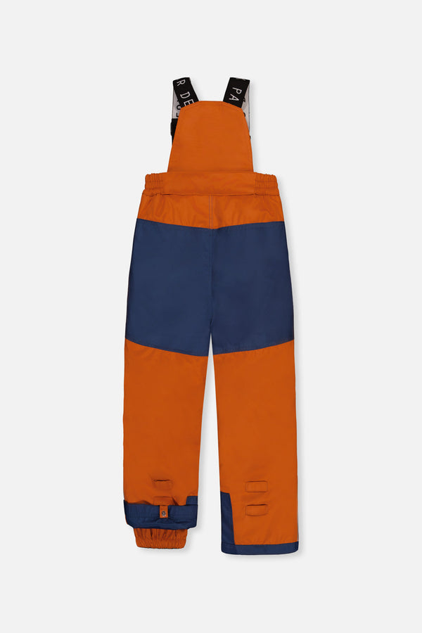 Two Piece Play Snowsuit Blue Bear Print With Rust Pants - J10PB46_1J061